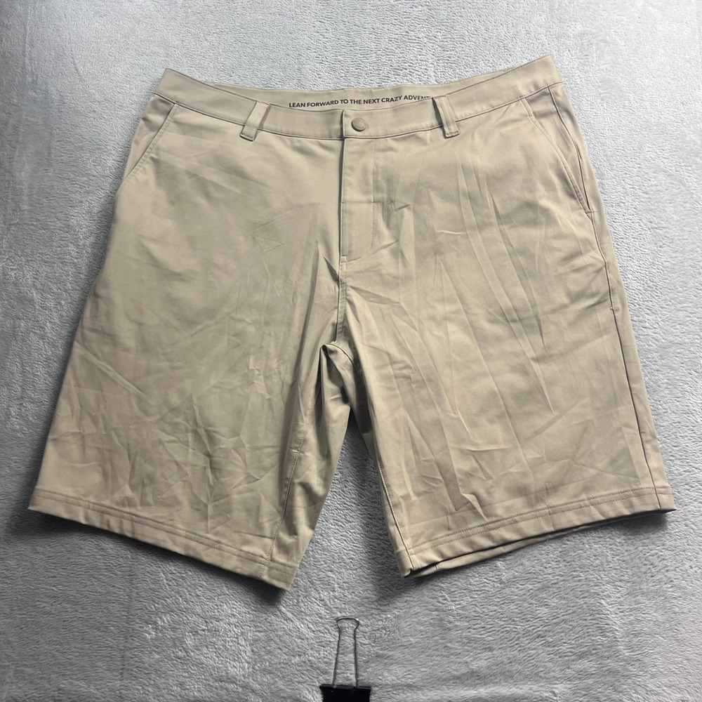 Rhone Commuter 11" Shorts Mens 38 Khaki Tan Performance Stretch Golf Travel